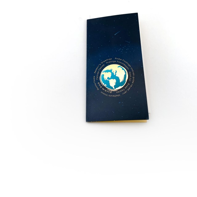 Christmas card "One World"